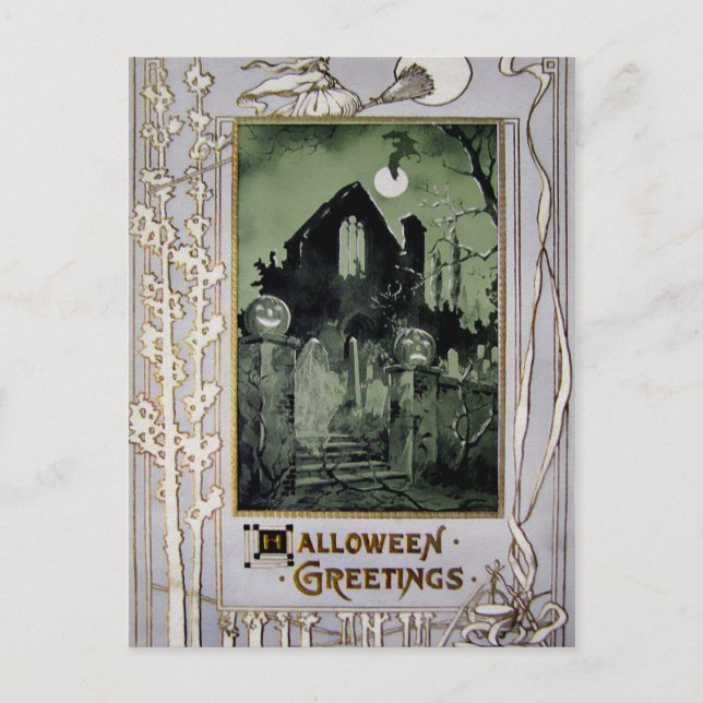 Vintage Halloween Postcard (Front)