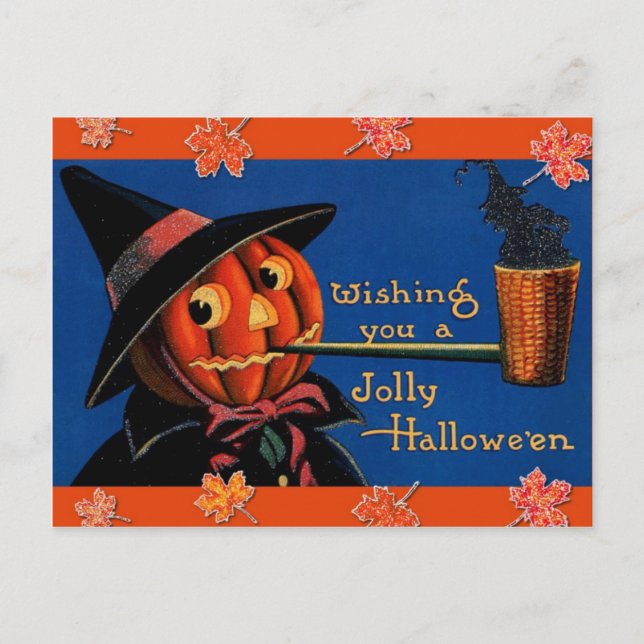 Vintage Halloween Postcard (Front)