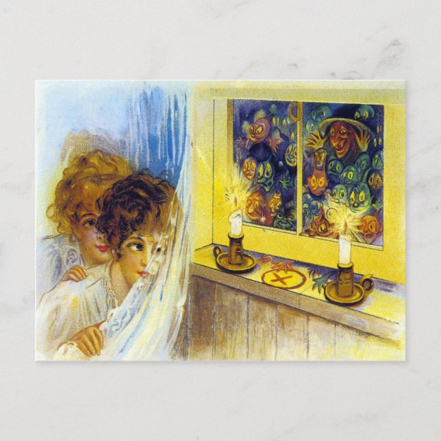 Vintage Halloween Postcard (Front)