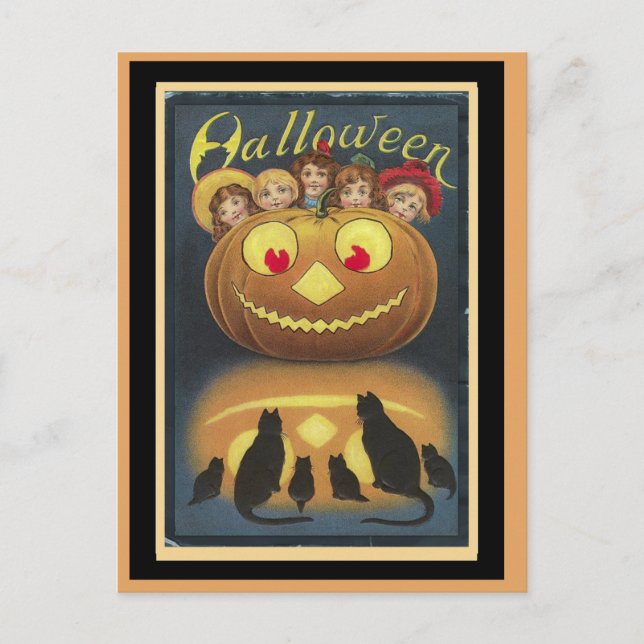 Vintage Halloween Postcard (Front)