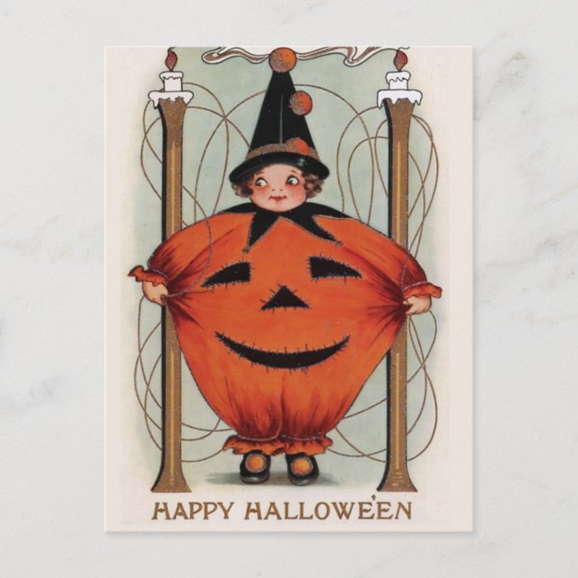Vintage Halloween Postcard (Front)