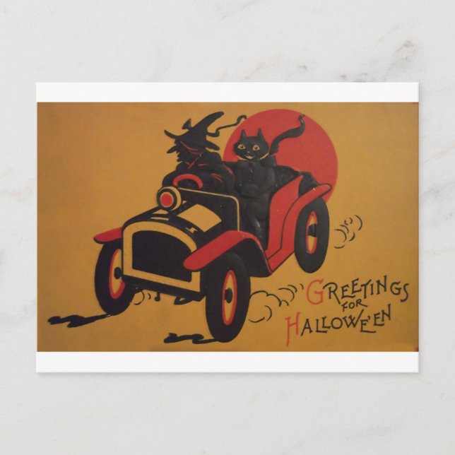 Vintage Halloween Postcard (Front)