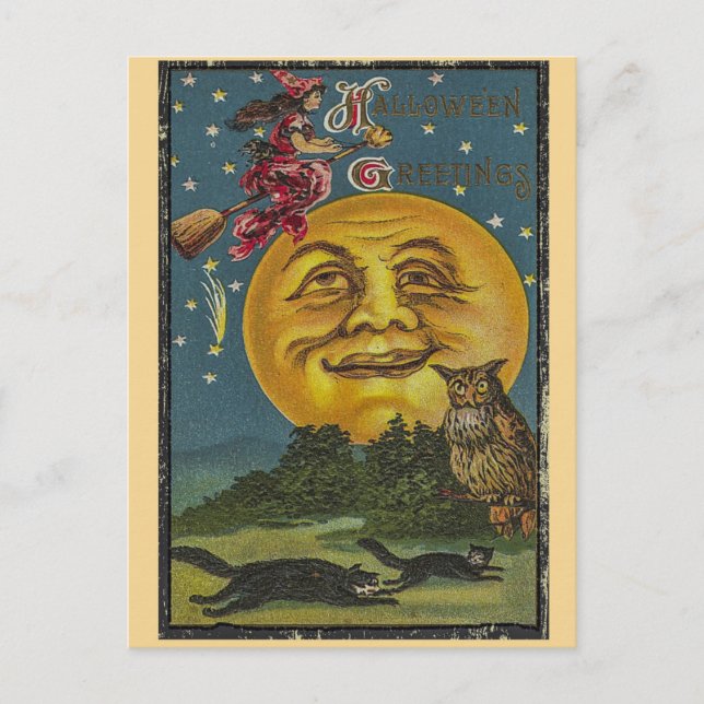 Vintage Halloween Postcard (Front)