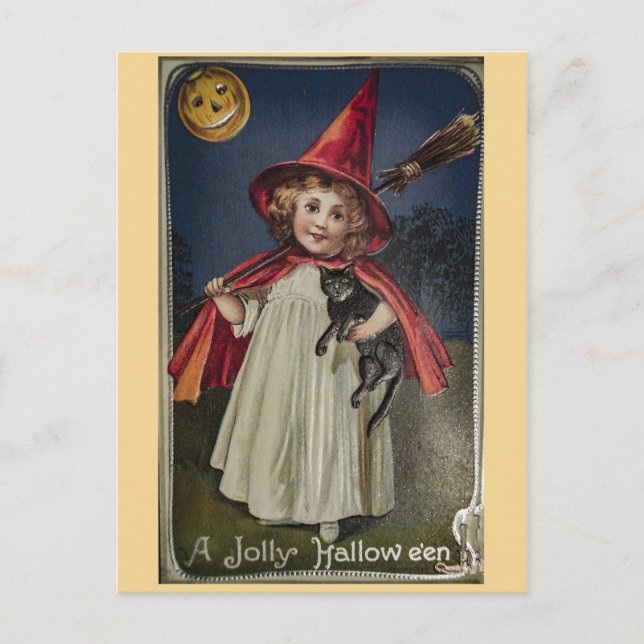 Vintage Halloween Postcard (Front)