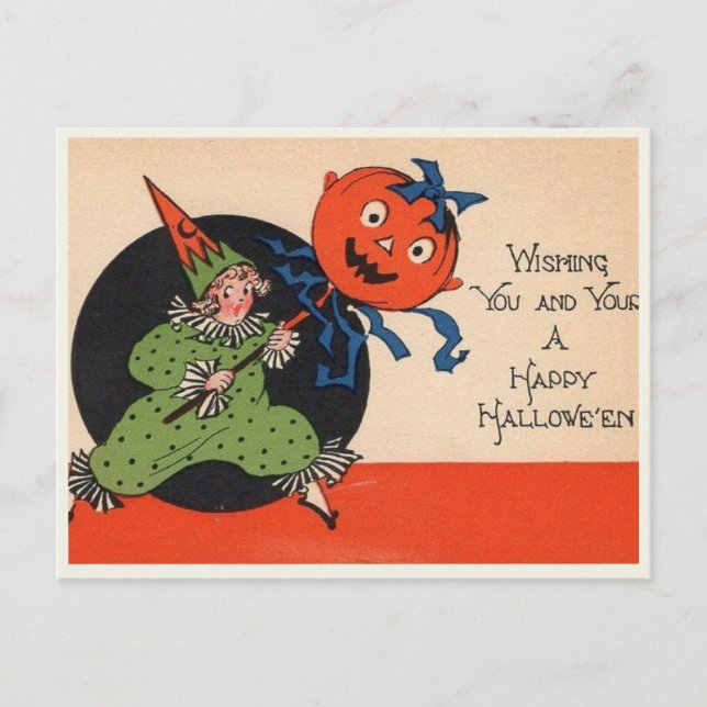 Vintage Halloween Postcard (Front)