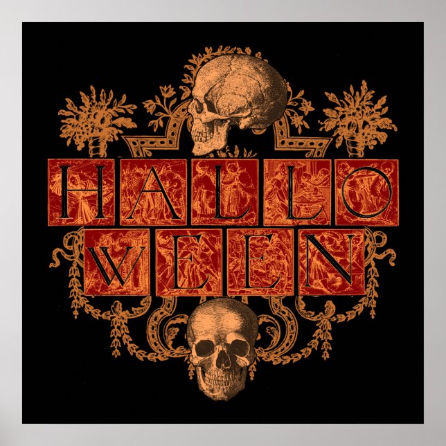 Vintage Halloween Poster (Front)