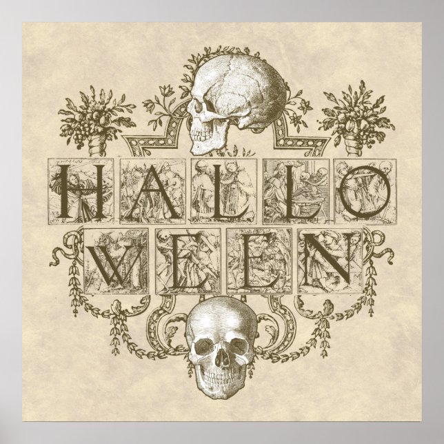 Vintage Halloween Poster (Front)