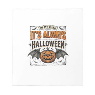 Vintage Halloween Pumpkin Bat Typography Shirt Des Notepad