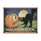Vintage Halloween Pumpkin  & Cat in Mosaic