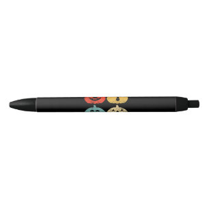 Vintage Halloween Pumpkin Funny Retro Gift Black Ink Pen
