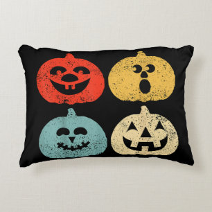 Vintage Halloween Pumpkin Funny Retro Gift Decorative Cushion