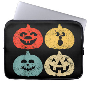 Vintage Halloween Pumpkin Funny Retro Gift Laptop Sleeve