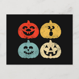 Vintage Halloween Pumpkin Funny Retro Gift Postcard