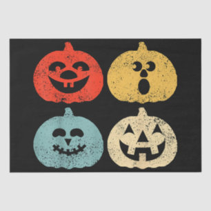 Vintage Halloween Pumpkin Funny Retro Gift Tissue Paper