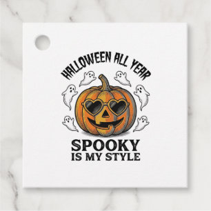 Vintage Halloween Pumpkin Ghost Engraving Shirt_1 Favour Tags