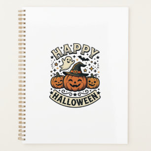 Vintage Halloween Pumpkin Ghost Shirt Design_1 Planner