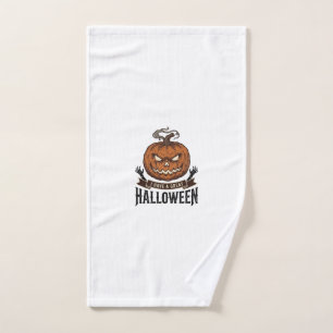 Vintage Halloween Pumpkin Gothic Shirt Design_1 Hand Towel