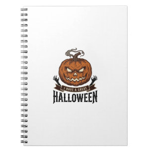Vintage Halloween Pumpkin Gothic Shirt Design_1 Notebook