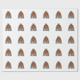 Vintage Halloween Pumpkin Gothic Shirt Design_1 Wrapping Paper