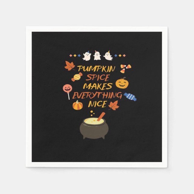 Vintage Halloween Pumpkin Quotes Classic Napkin (Front)