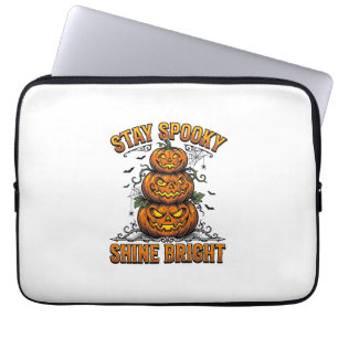 Vintage Halloween Pumpkin Spooky Bright Shirt Desi Laptop Sleeve