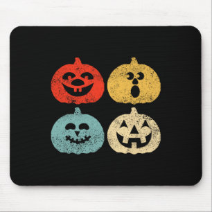 Vintage Halloween Pumpkin Women Mouse Pad
