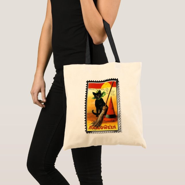 Vintage Halloween Pumpkins Tote Bag (Front (Product))