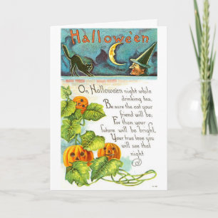 Vintage Halloween - Reading the Tea Leaves, Card