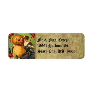Vintage Halloween Return Address Label