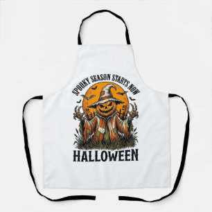 Vintage Halloween Scarecrow Pumpkin Witch Shirt_1 Apron