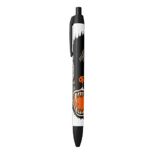 Vintage Halloween Scared Black Cat Ink Pen