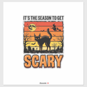 Vintage Halloween Scary Cat Witch Shirt Design_1