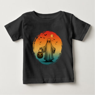 vintage halloween scary ghost pumpkin bats baby T-Shirt