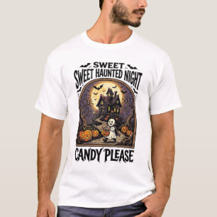 Vintage Halloween Shirt Candy Night Haunted House_