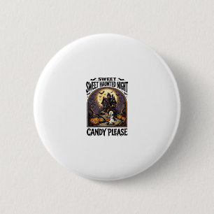Vintage Halloween Shirt Candy Night Haunted House_ 6 Cm Round Badge
