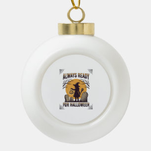 Vintage Halloween Shirt for Spooky Season Fans_1 Ceramic Ball Christmas Ornament