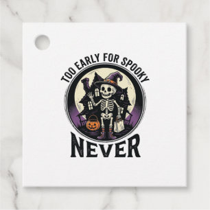 Vintage Halloween Shirt Skeleton Moon Haunted Hous Favour Tags