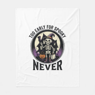 Vintage Halloween Shirt Skeleton Moon Haunted Hous Fleece Blanket