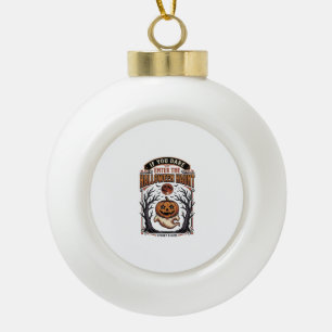 Vintage Halloween Shirt Spooky Engraved Pumpkin Gh Ceramic Ball Christmas Ornament