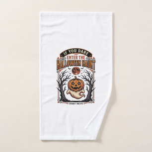 Vintage Halloween Shirt Spooky Engraved Pumpkin Gh Hand Towel