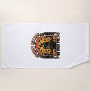Vintage Halloween Shirt Spooky Season Feeling Desi Beach Towel