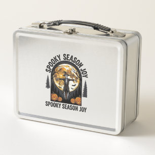 Vintage Halloween Shirt with Scarecrow Moon Art_1 Metal Lunch Box