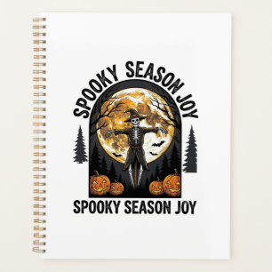 Vintage Halloween Shirt with Scarecrow Moon Art_1 Planner