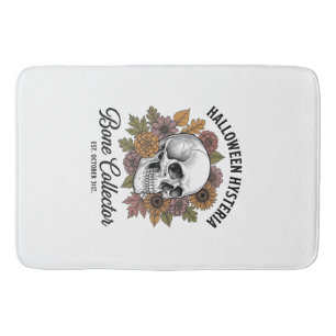 Vintage Halloween Skull Bone Collector Shirt Desig Bath Mat