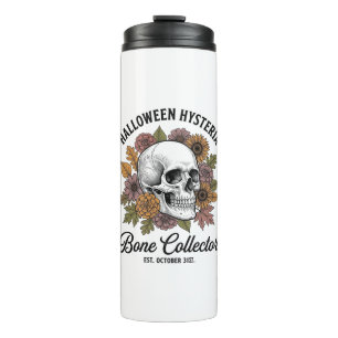 Vintage Halloween Skull Bone Collector Shirt Desig Thermal Tumbler