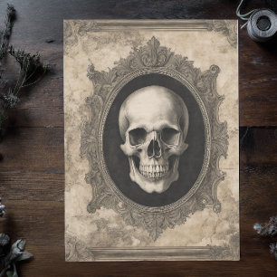 Vintage Halloween Skull Tissue Paper