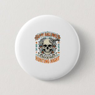 Vintage Halloween Skull Trick or Treat Shirt Desig 6 Cm Round Badge