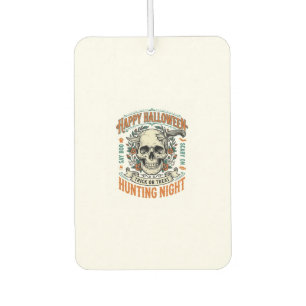 Vintage Halloween Skull Trick or Treat Shirt Desig Car Air Freshener