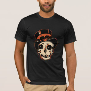 Vintage Halloween Skull With Top Hat