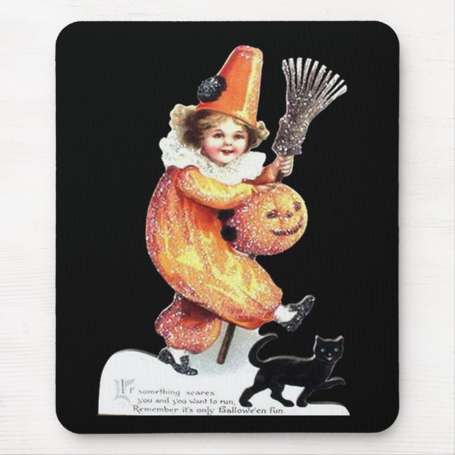 Vintage Halloween Sparkling Costume Party Mouse Pad (Front)